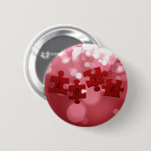 Liebe Skript Puzzle Pieces Button (Vorne & Hinten)