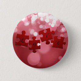 Liebe Skript Puzzle Pieces Button