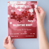 Liebe Skript Puzzle Pieces Flyer (Hand)