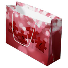 Liebe Skript Puzzle Pieces Große Geschenktüte