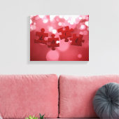 Liebe Skript Puzzle Pieces Leinwanddruck (Insitu (Wohnzimmer))