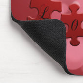 Liebe Skript Puzzle Pieces Mousepad (Ecke)