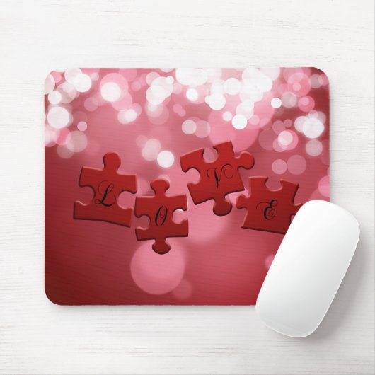 Liebe Skript Puzzle Pieces Mousepad (Mit Mouse)