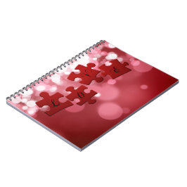 Liebe Skript Puzzle Pieces Notizblock