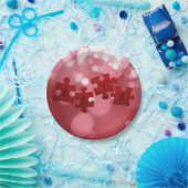 Liebe Skript Puzzle Pieces Pappteller (Party)