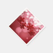 Liebe Skript Puzzle Pieces Serviette (Ecke)