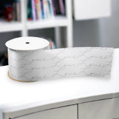 Liebe-Skript Schwarzweiß schreiben Satinband