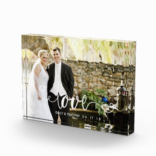 Liebe-Skript überlagerte | personalisiertes Fotoblock (Rechts)