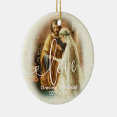 Liebe-Skript überlagerte | Wedding Braut-Bräutigam Keramik Ornament (Rechts)