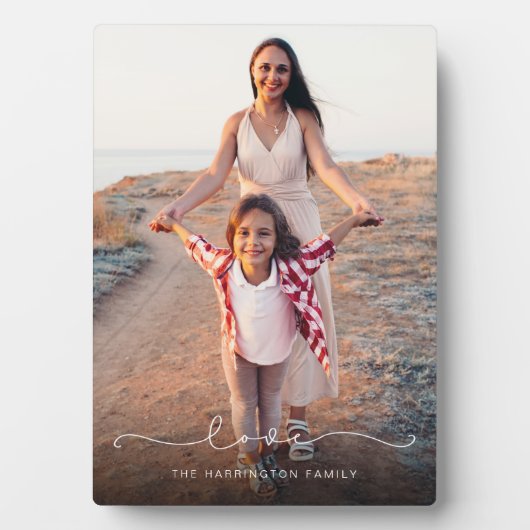 Liebe-Skripttypografie-Overlay-Foto Fotoplatte (Vorderseite)