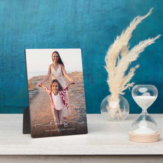 Liebe-Skripttypografie-Overlay-Foto Fotoplatte (Seite)