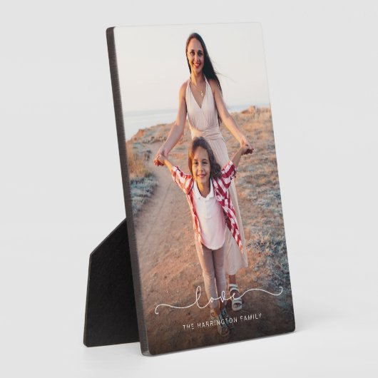 Liebe-Skripttypografie-Overlay-Foto Fotoplatte (Seite)