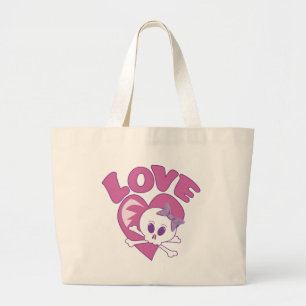 Liebe Skull Jumbo Stoffbeutel