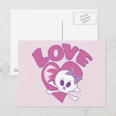 Liebe Skull Postkarte (Vorne/Hinten)