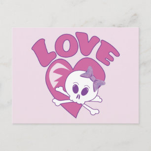 Liebe Skull Postkarte