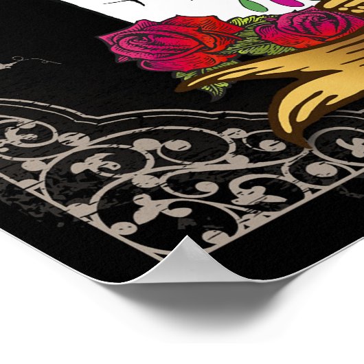 Liebe Skulls Poster/Print Poster (Ecke)