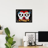 Liebe Skulls Poster/Print Poster (Heimbüro)