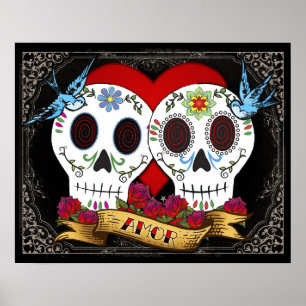 Liebe Skulls Poster/Print Poster