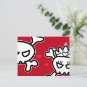 Liebe Skulls Price&Princess Postkarte (Stehend Vorderseite)