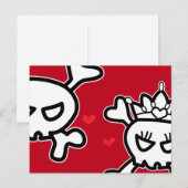 Liebe Skulls Price&Princess Postkarte (Vorne/Hinten)