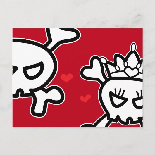 Liebe Skulls Price&Princess Postkarte (Vorderseite)