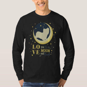 Liebe Skye Terrier Hund zum Mond T-Shirt