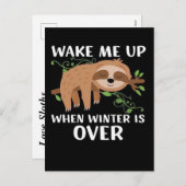 Liebe Sloths Feiertagspostkarte (Vorne/Hinten)