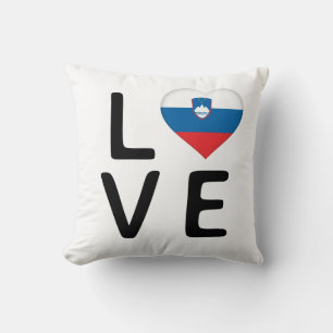 Liebe - Slowenische Flagge Kissen