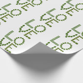 Liebe - Smaragdgrüne Gemstone-Buchstaben Geschenkpapier (Ecke)