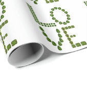 Liebe - Smaragdgrüne Gemstone-Buchstaben Geschenkpapier (Rolleneckpunkt)