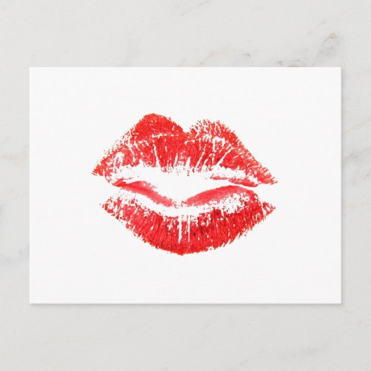 Liebe, Smooches, Küsse, Lippen Postkarte (Vorderseite)