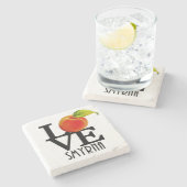 LIEBE Smyrna Georgia Steinuntersetzer (Seitenansicht)