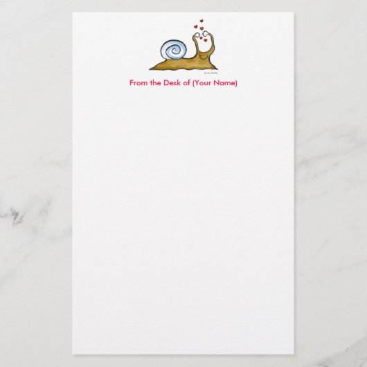 Liebe Snail Stationery Briefpapier (Vorderseite)