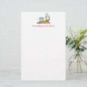 Liebe Snail Stationery Briefpapier (Stehend Vorderseite)