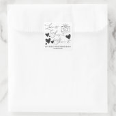 Liebe Snap - Share Camera Hört Skriptsprache Busin Quadratischer Aufkleber (Tasche)