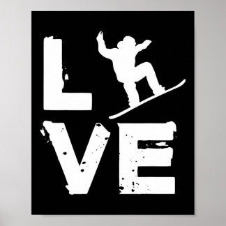 Liebe Snowboard Youth Freestyle Snowboarden Kids m Poster
