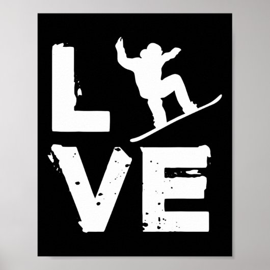 Liebe Snowboard Youth Freestyle Snowboarden Kids m Poster (Vorne)