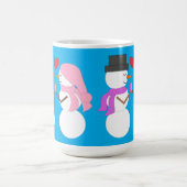 Liebe & Snowpeople: Blaugrün Kaffeetasse (Mittel)