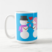 Liebe & Snowpeople: Blaugrün Kaffeetasse (Links)
