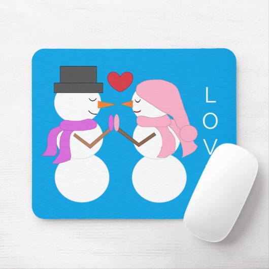 Liebe & Snowpeople: Blaugrün Mousepad (Mit Mouse)