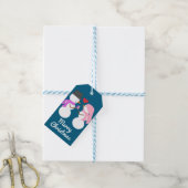 Liebe & Snowpeople: Deep Sea Blue Geschenkanhänger (Mit Garn)