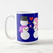Liebe & Snowpeople: Dunkelblau Kaffeetasse (Links)