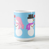 Liebe & Snowpeople: Light Blue Kaffeetasse (Mittel)