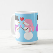 Liebe & Snowpeople: Light Blue Kaffeetasse (Vorderseite Links)