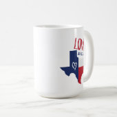 Liebe so groß wie Texas Kaffeetasse (VorderseiteRechts)