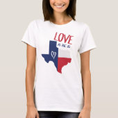 Liebe so groß wie Texas T-Shirt (Vorderseite)