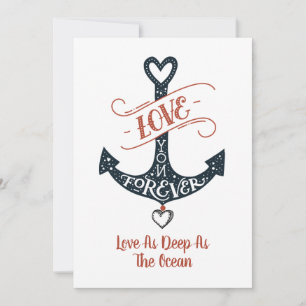 Liebe so tief wie der Valentinstag des Ozeans Feiertagskarte
