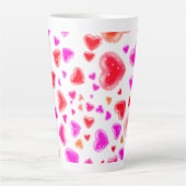 Liebe, so viele Herzen, Weiß Milchtasse (Vorderseite)