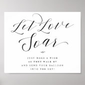 Liebe Soar Balloon senden SkriptWedding-Zeichen ge Poster (Vorne)