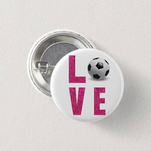 Liebe Soccer Button (Vorne & Hinten)